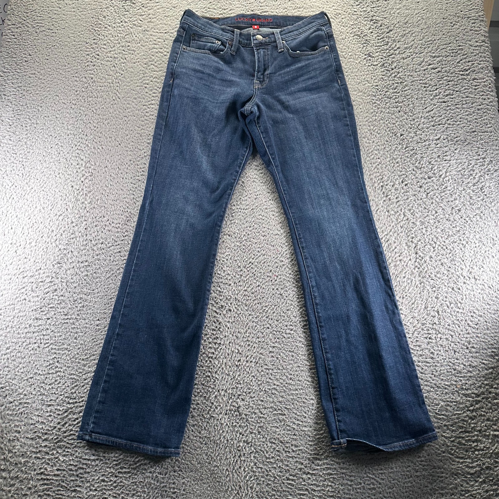 Lucky Brand Jeans Womens 6 Blue Cotton Denim Bootcut Workwear Faded Stretch